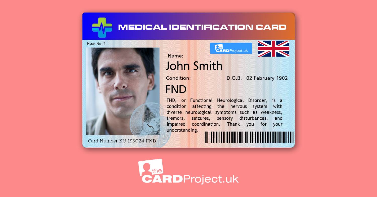 FND Premium Photo Medical ID Card (FRONT)